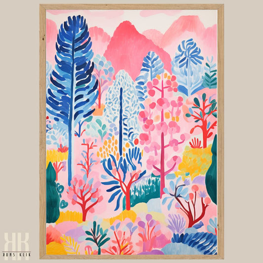 Abstract Forest and Tree Wall Art Print
