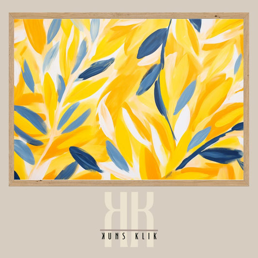 Cheerful Yellow Petals Illustration Art Print