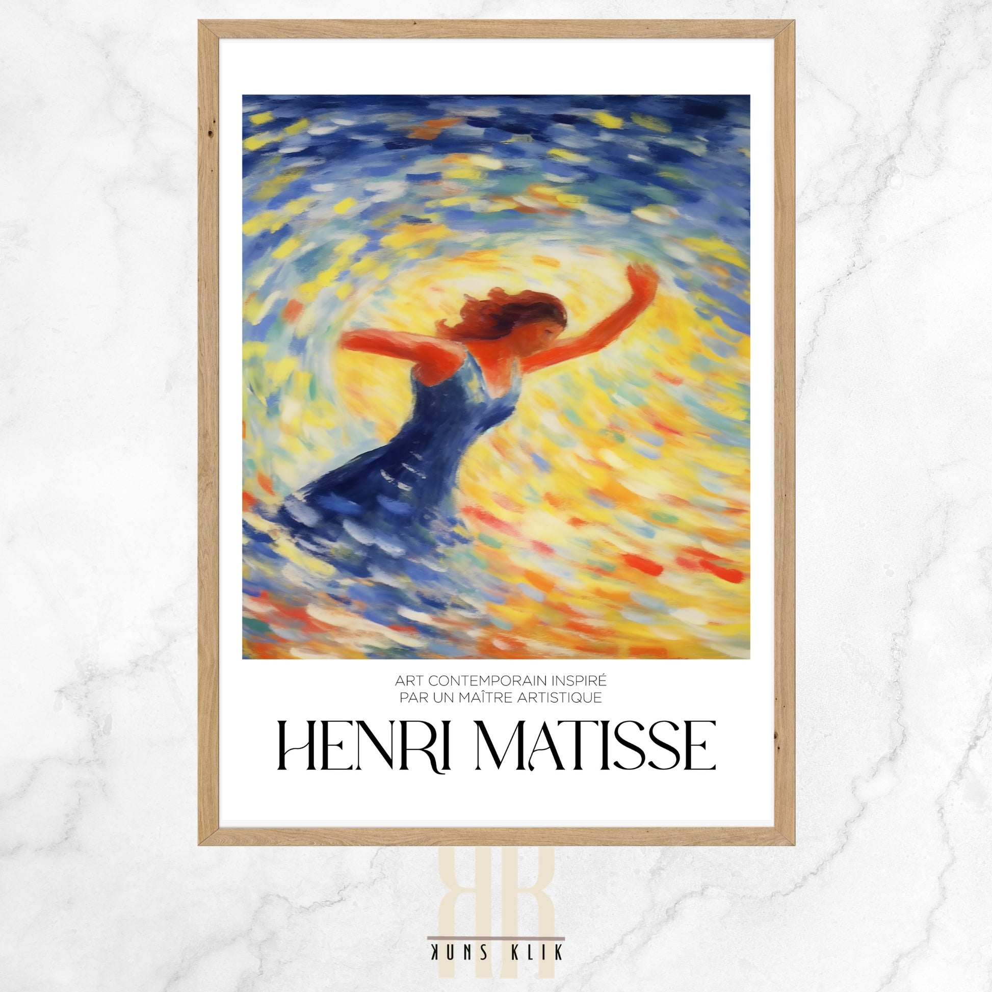 henri matisse art print with heading henri matisse and a quote at the bottom