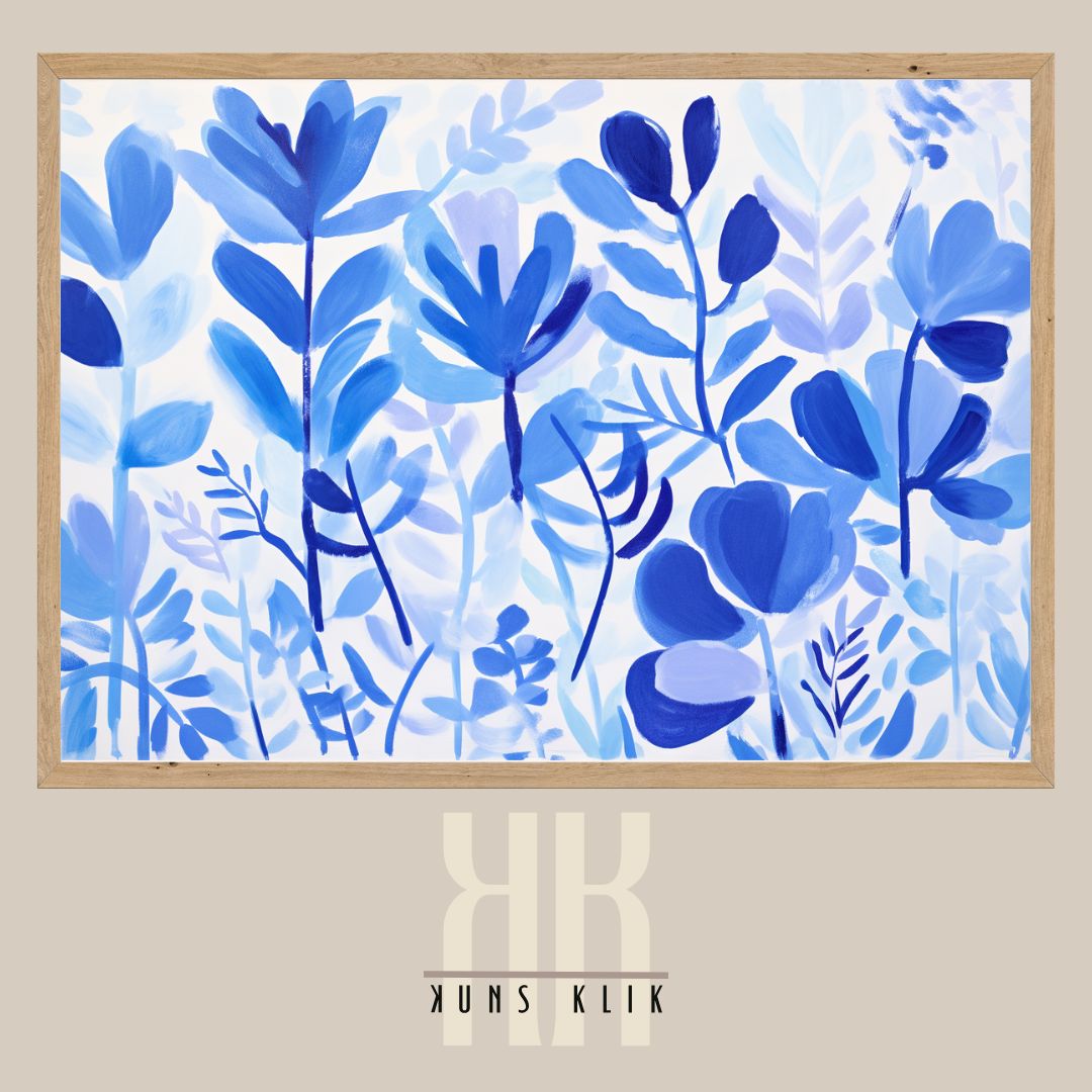 Blue Abstract Wall Art Print