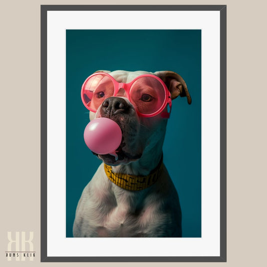 Pet Portrait Dog Blowing Bubble