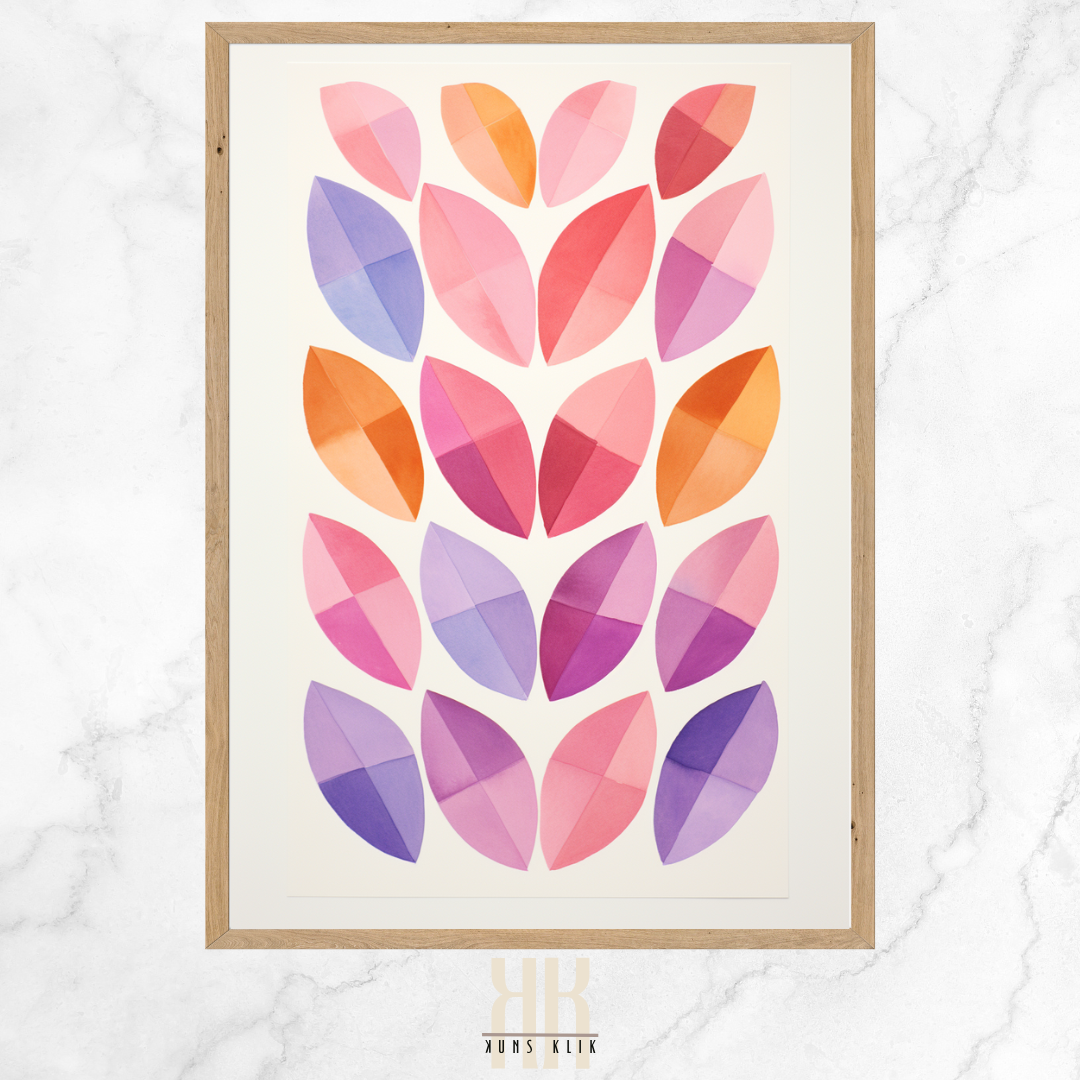 Modern Floral Watercolour Print Colourful Botanical Art for Walls