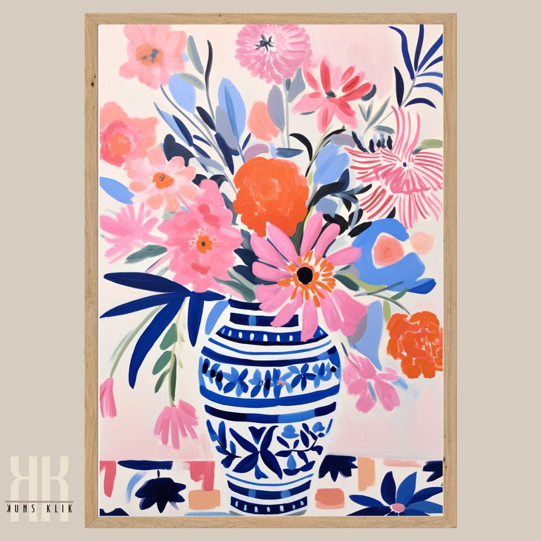 Vibrant Flower Bouquet Contemporary Wall Art - 3