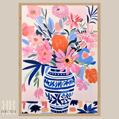 Vibrant Flower Bouquet Contemporary Wall Art - 3