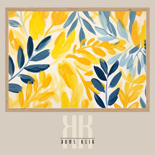 Modern Yellow Floral Wall Art