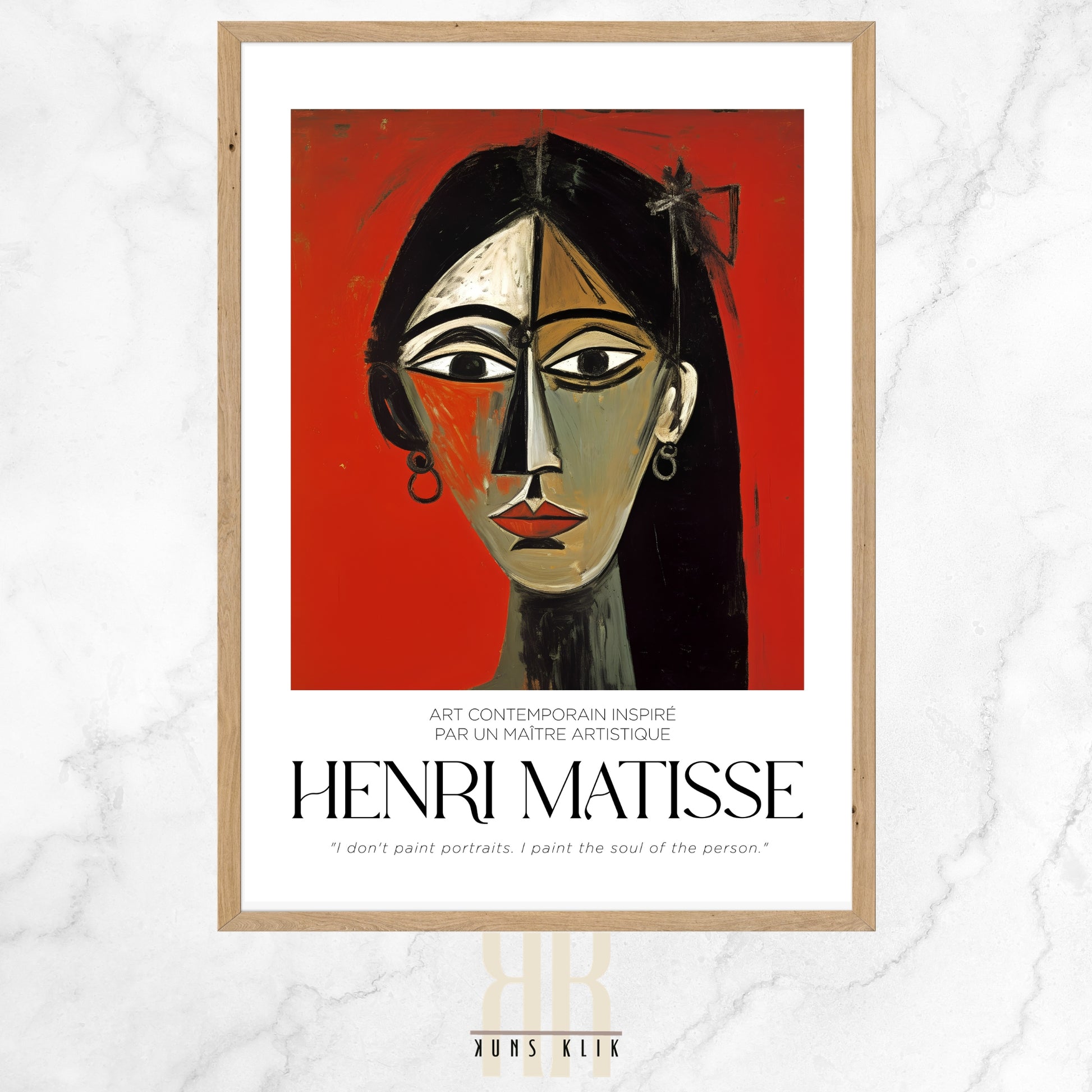 henri matisse art print with heading henri matisse and a quote at the bottom