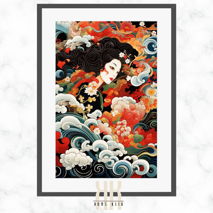 Contemporary Samurai and Geisha Art