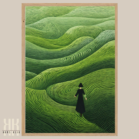 Serene Green Landscape Art Print