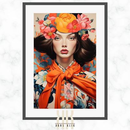 Female Portrait Fashion Wall Art Print