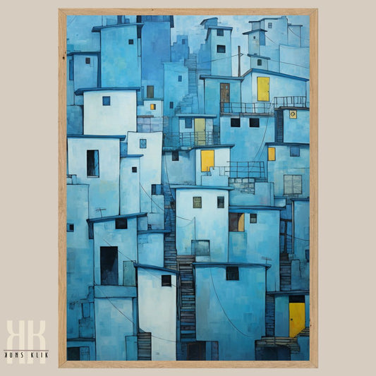 Blue House Cityscape