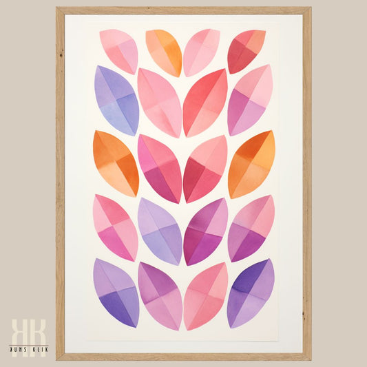 Modern Floral Watercolour Print Colourful Botanical Art for Walls