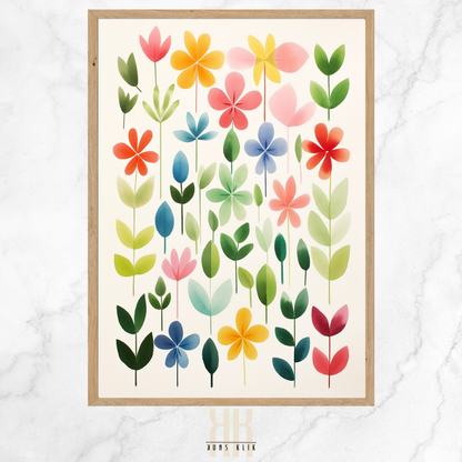 Delicate Floral Print Pattern in Watercolour