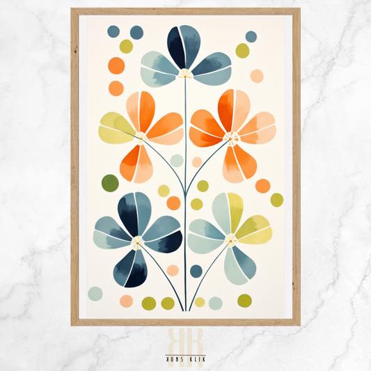 Simple Clean Minimalist Flower Print