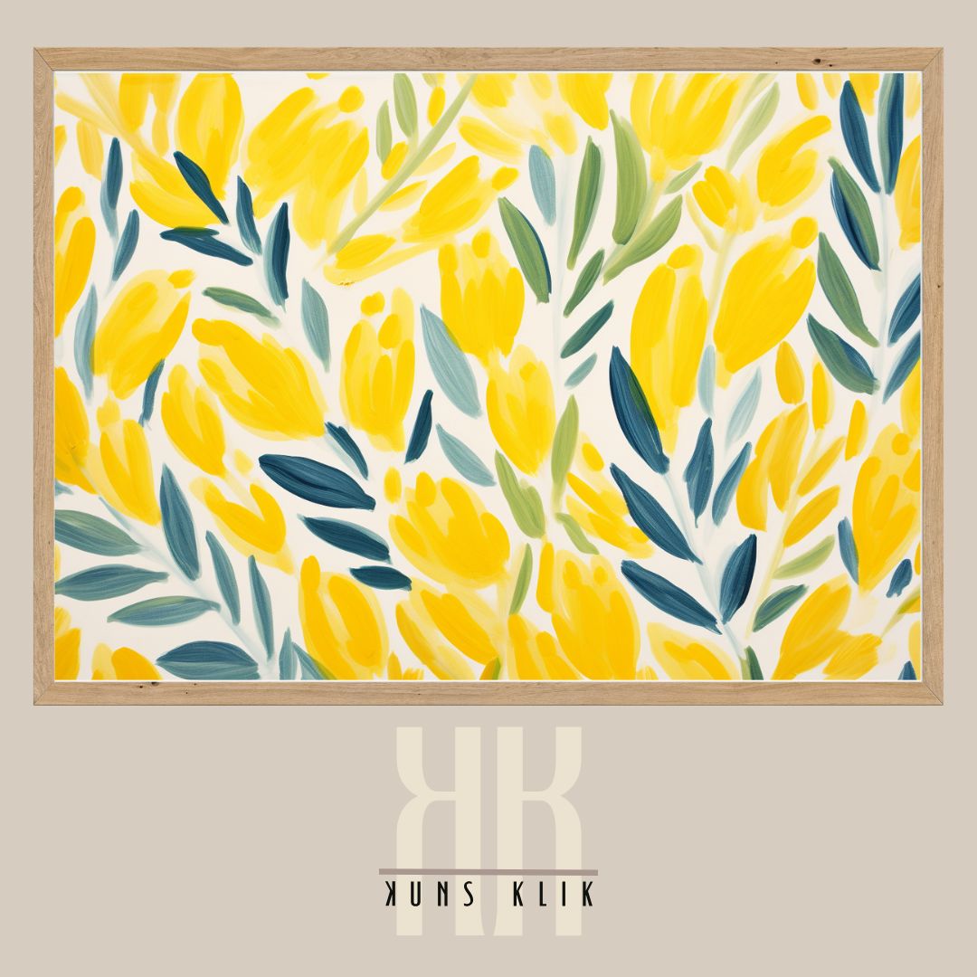 Contemporary Wildflower Brushwork Art Print
