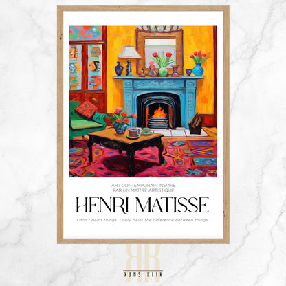 henri matisse art print with heading henri matisse and a quote at the bottom