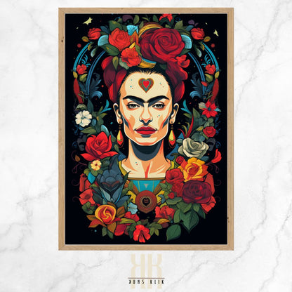 Maximalist Frida Kahlo Portrait Print