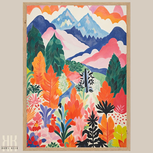 Whimsical Tree Patterns Art Print
