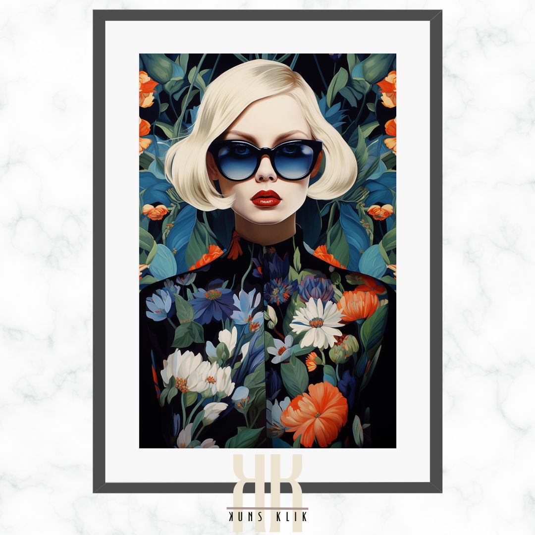 Chic Fashion Woman Wall Art Print