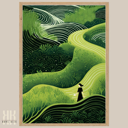Zen Green Minimalist Wall Art