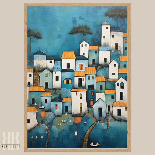 Blue Coastal Art Work