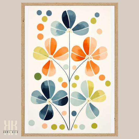 Simple Clean Minimalist Flower Print