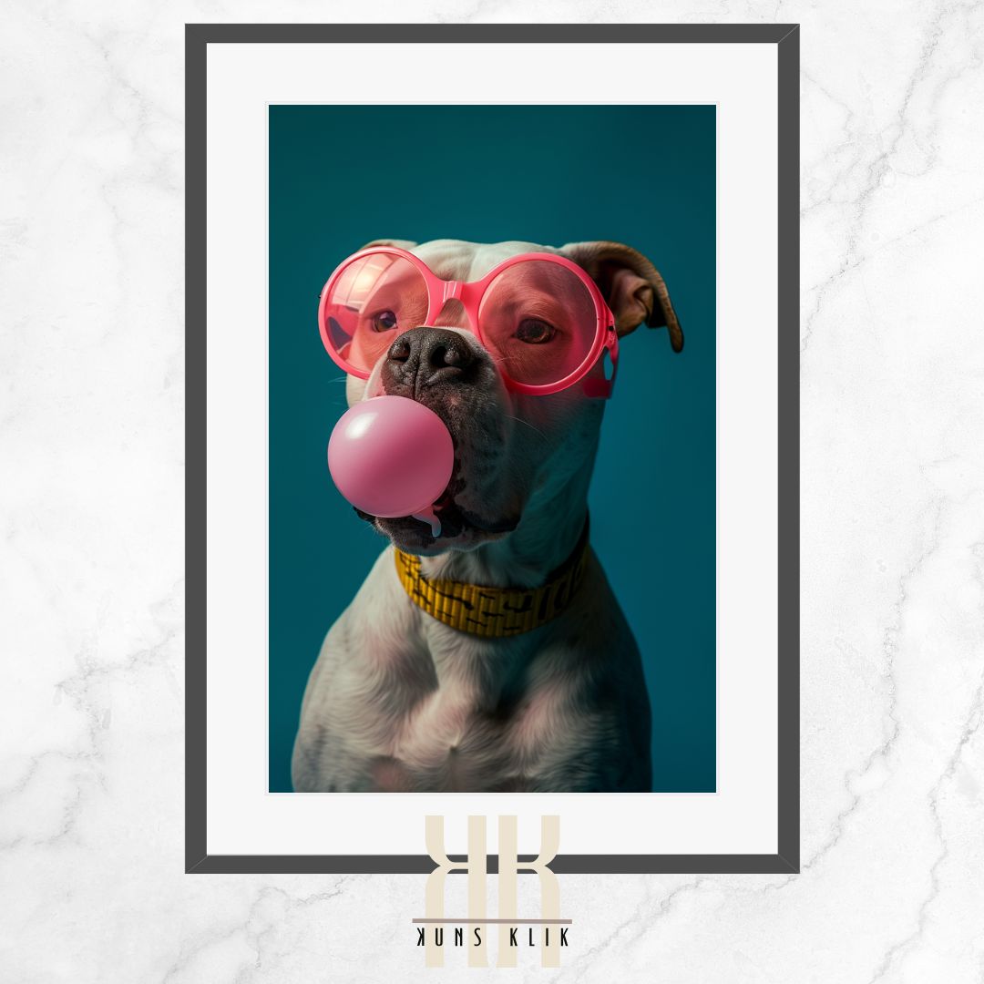 Pet Portrait Dog Blowing Bubble