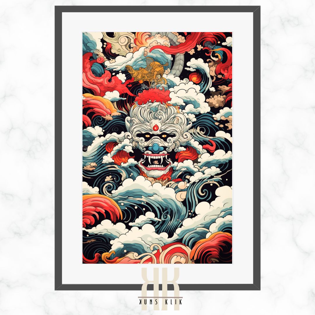 Abstract Japanese Nature Scene Art Print