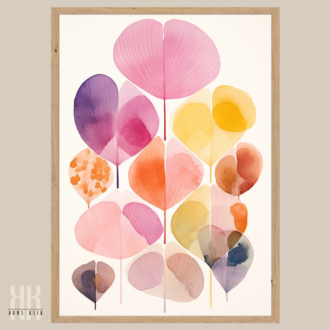 Stylish Botanical Art Print Watercolour Leaf Decor