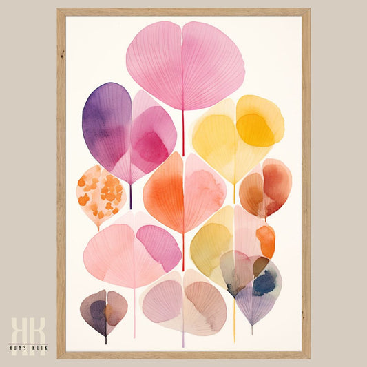 Stylish Botanical Art Print Watercolour Leaf Decor