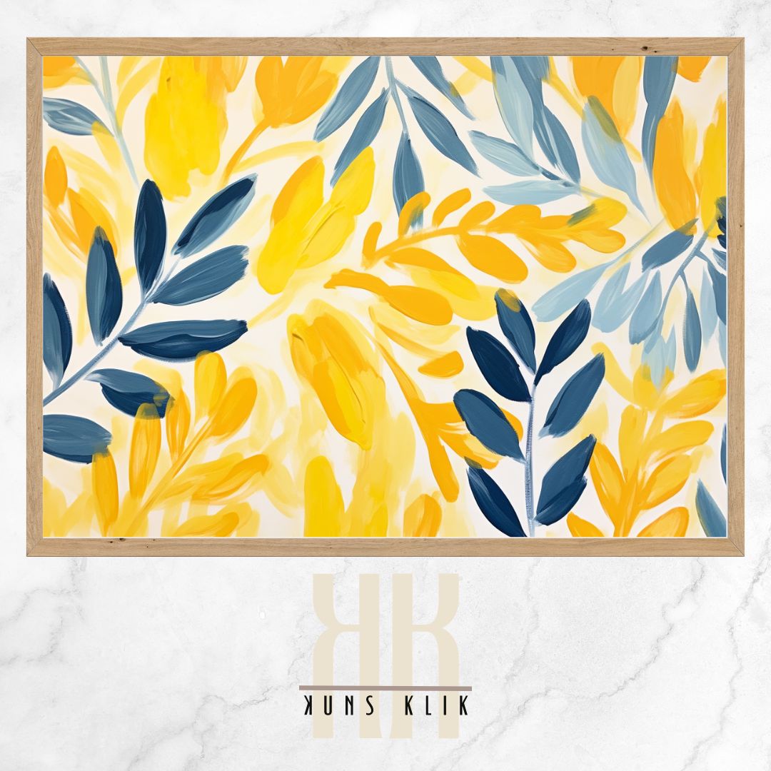 Modern Yellow Floral Wall Art