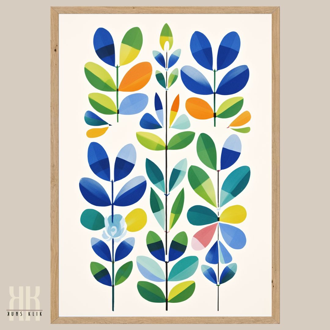 Bold Bright Pattern Leaf Shapes