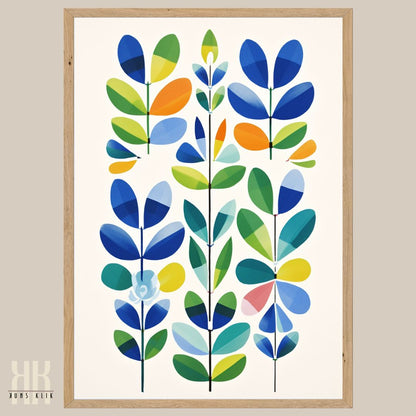 Bold Bright Pattern Leaf Shapes