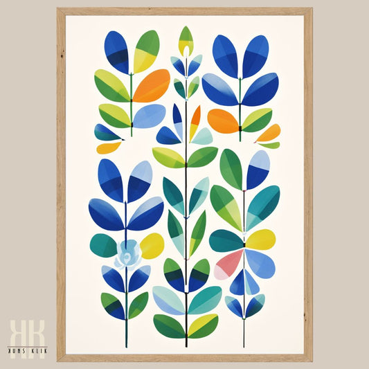 Bold Bright Pattern Leaf Shapes