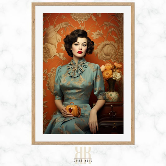 Vintage Glamour Portraits Art Prints