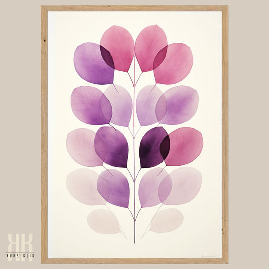 Delicate Watercolour Leaves Print Minimalist Botanical Decor