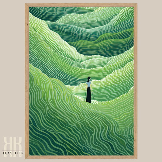 Flowing Green Fields Art Print