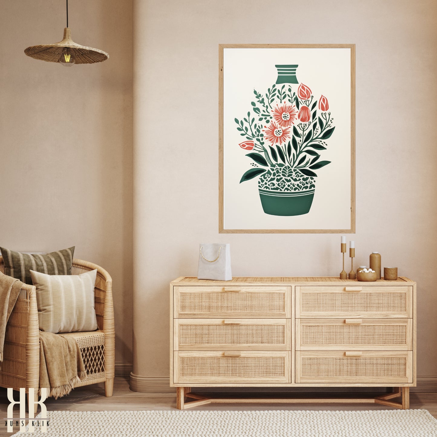 Nature's Imprint Botanical Linocut Wall Art - 8