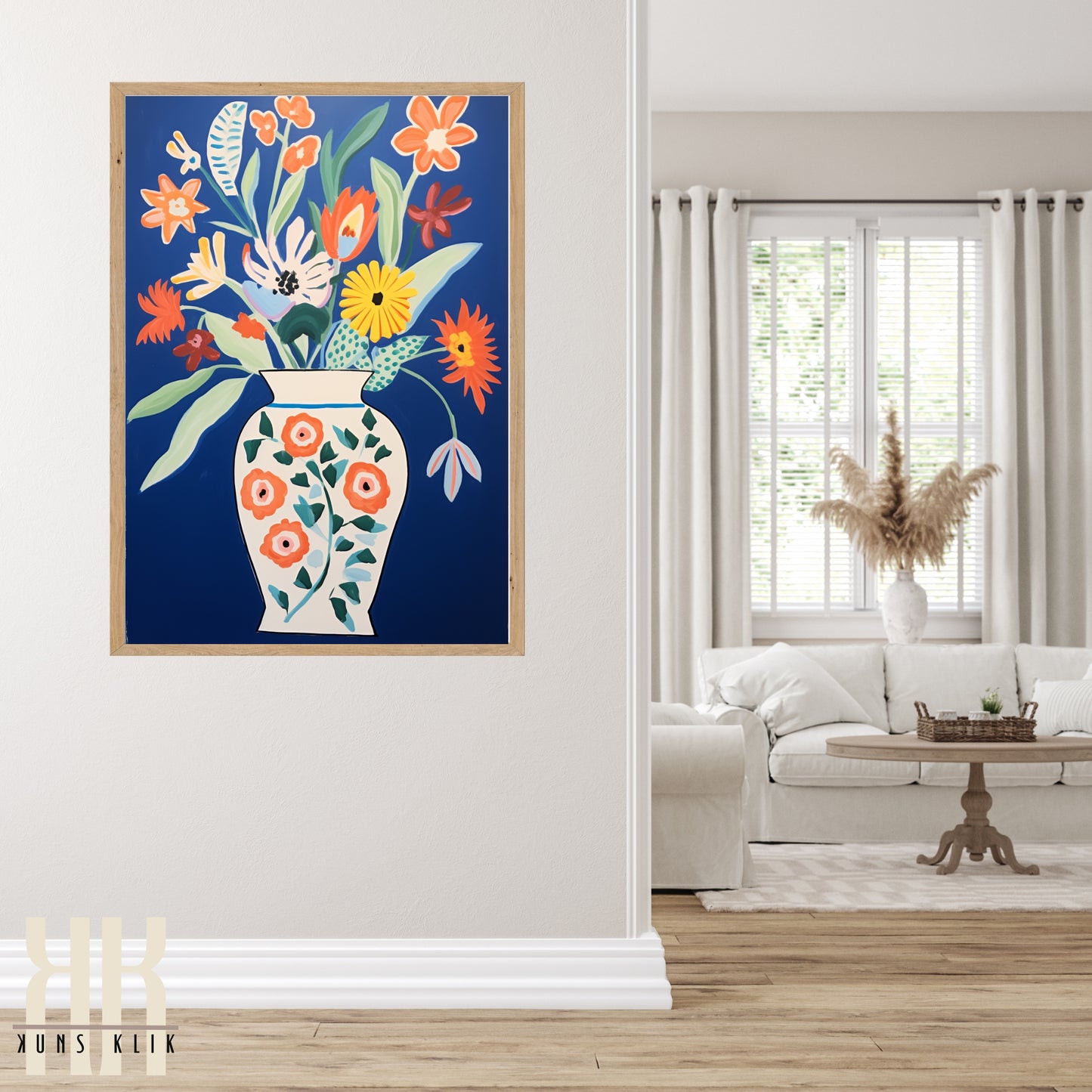 Vibrant Flower Bouquet Contemporary Wall Art - 5