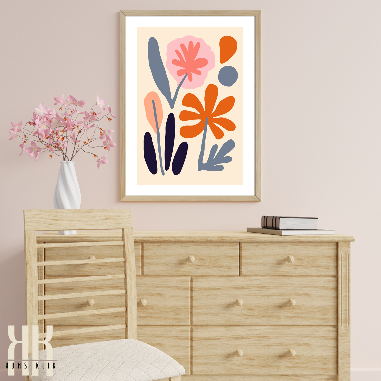 Contemporary Botanical Flat Floral Wall Art - 15