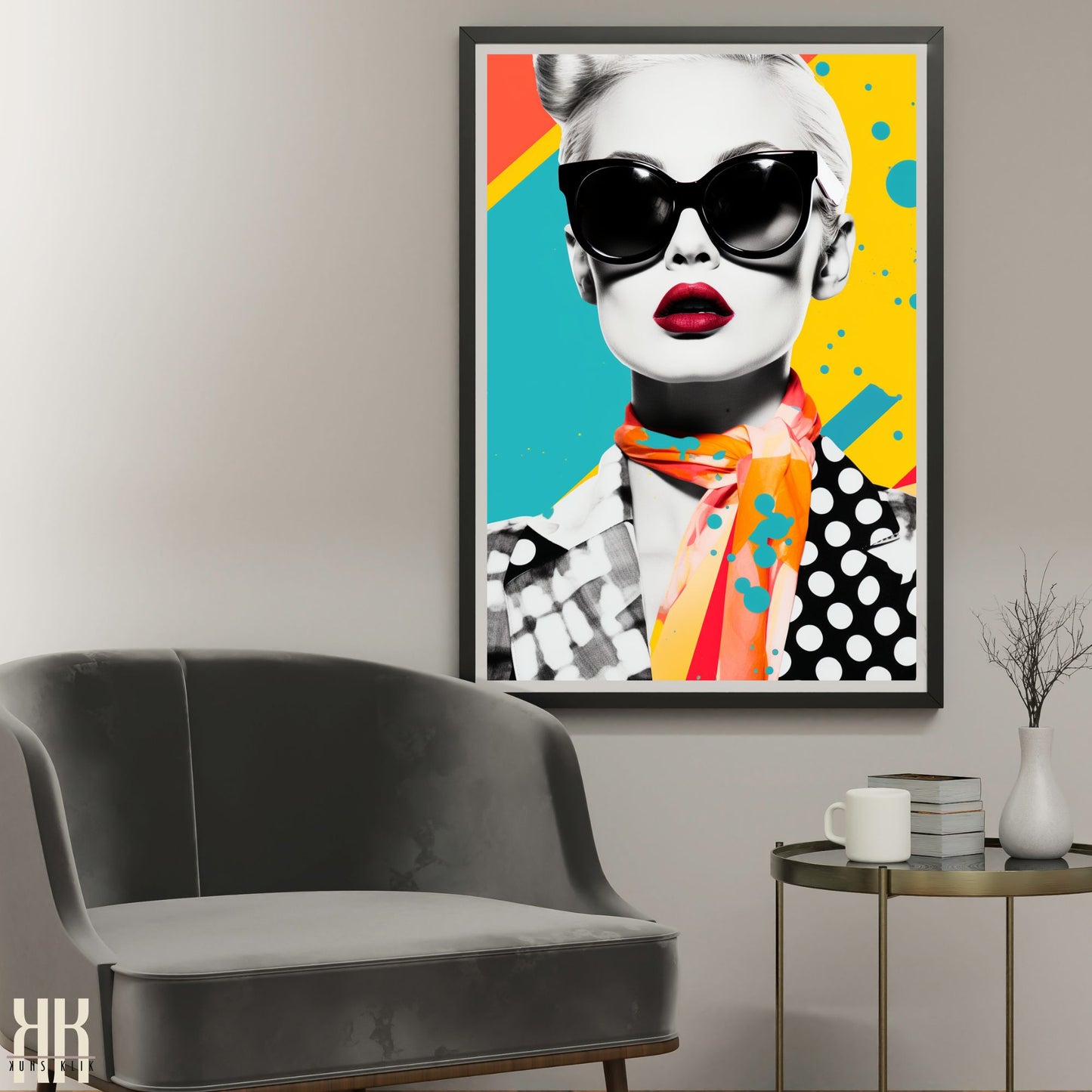 Vibrant Pop Art Fashion Print