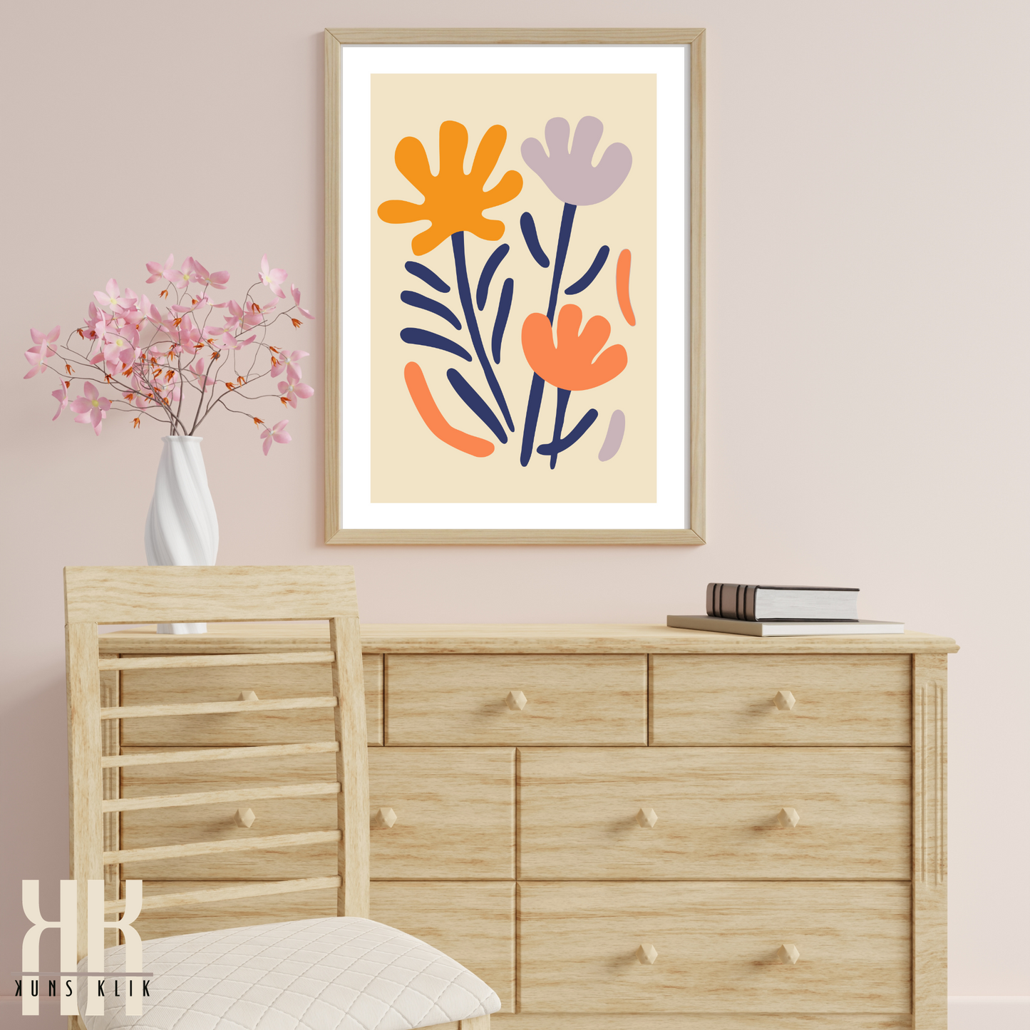 Contemporary Botanical Flat Floral Wall Art - 21