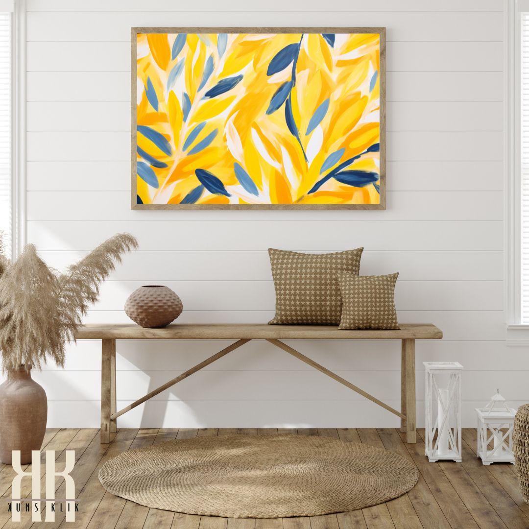 Cheerful Yellow Petals Illustration Art Print