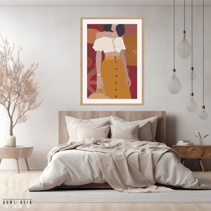 Boho Fashion Woman Art Print - 1