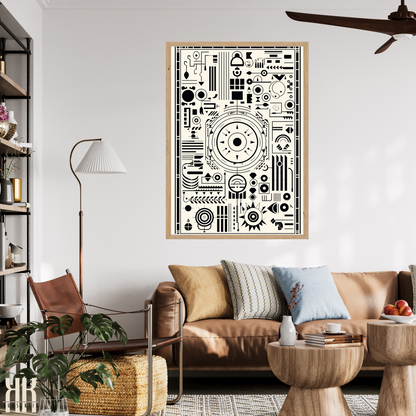 Modern Abstract Circuitry Pattern Art - 4