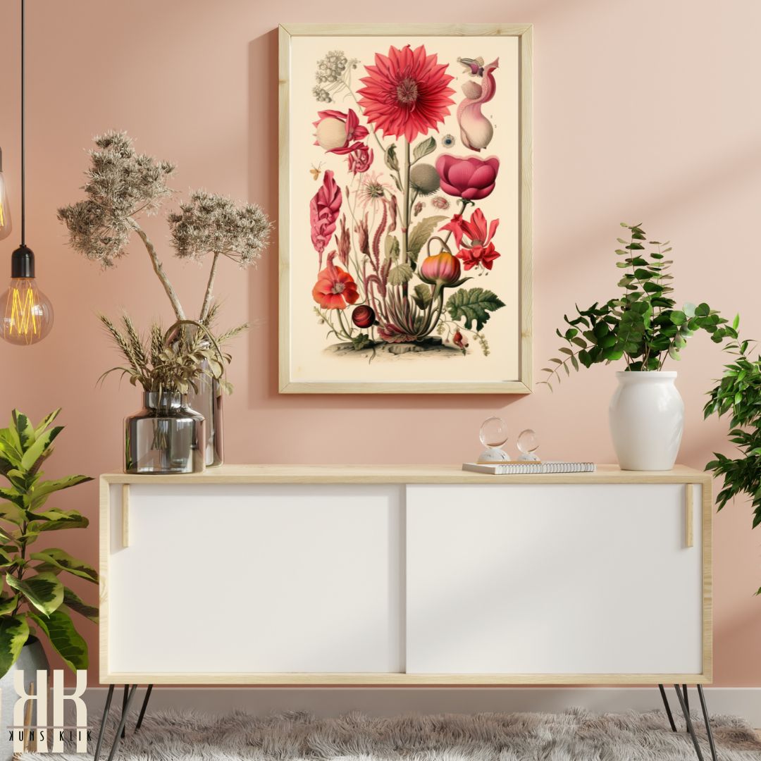 Flora Fauna Botanical Illustration Art Print