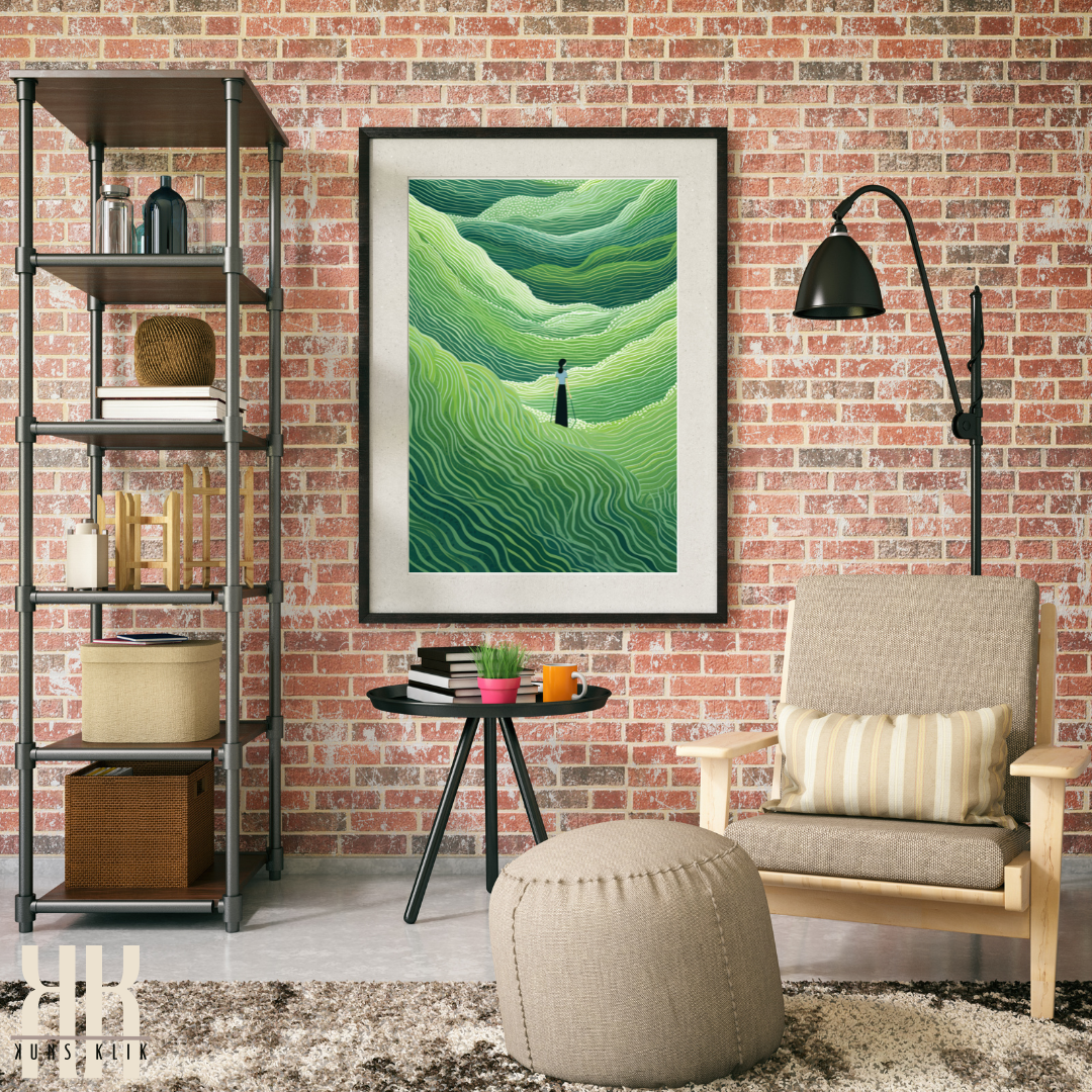 Flowing Green Fields Art Print