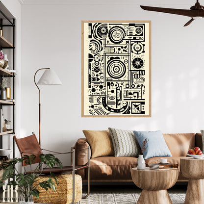 Modern Abstract Circuitry Pattern Art - 6