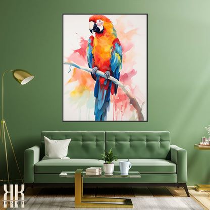 Tropical Parrot Canvas Print