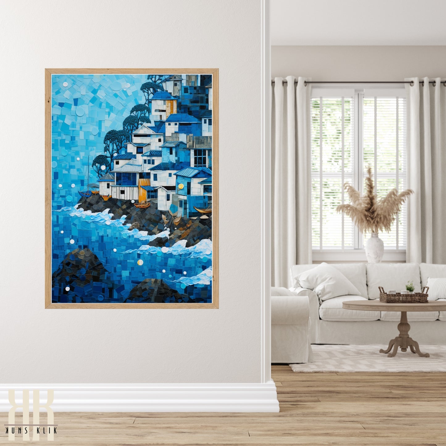 Nautical Theme Coastal Town Artwork - 3