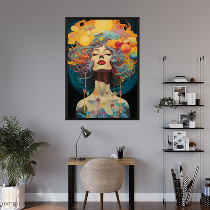 Bright Colourful Weird Trippy Art Print